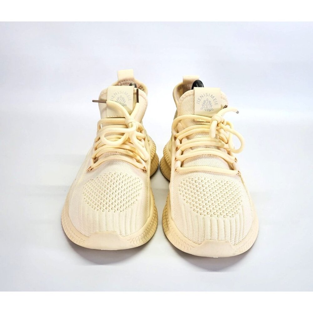Jienisimeie Lace-up Front Letter Patch Knit Running Shoes Sz 9.5 1672 - Picture 2 of 13